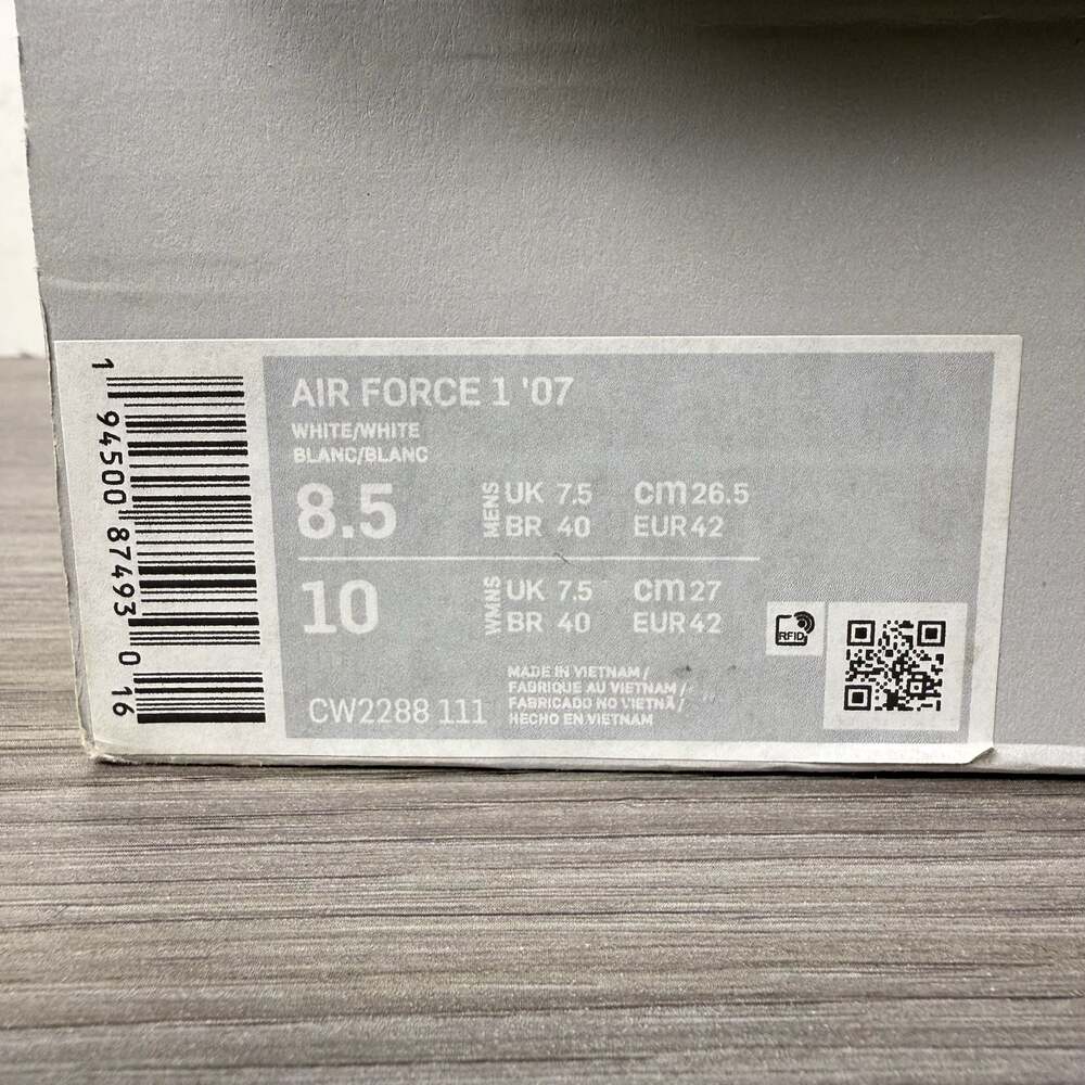 Nike Air Force 1 '07 Triple White Sneakers CW2288-111 - Picture 3 of 16
